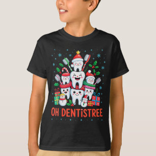 Funny Christmas Dentist Xmas Dental Oh Dentistree  T-Shirt