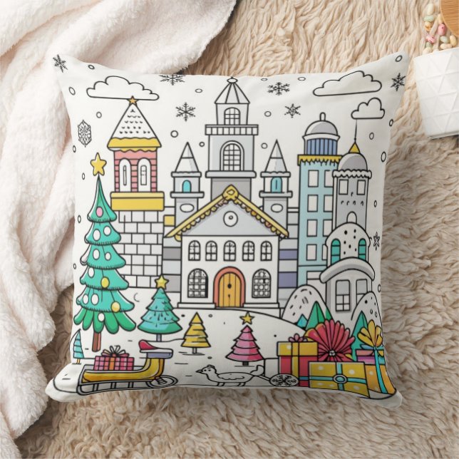 Funny Christmas Design cushion (Blanket)