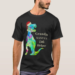 Funny Christmas Dinosaur Grandpa Quote T-Shirt