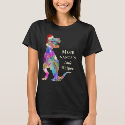 Funny Christmas Dinosaur Mom Quote T_Shirt