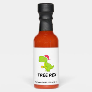 Funny Christmas Dinosaur Rex Hot Sauces