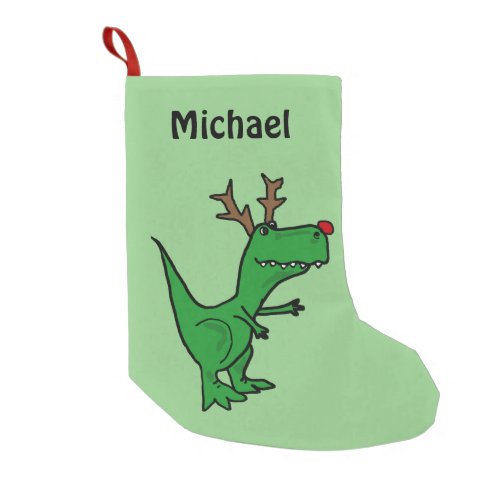 Funny Christmas Dinosaur Stocking