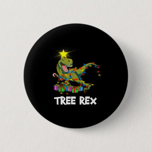 Funny Christmas Dinosaur Tree Rex Men Women Kids G Button
