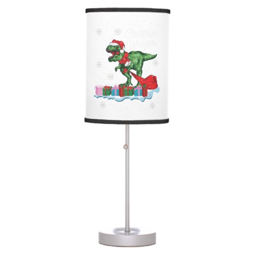 Funny Christmas Dinosaur Wraptor Velociraptor Table Lamp