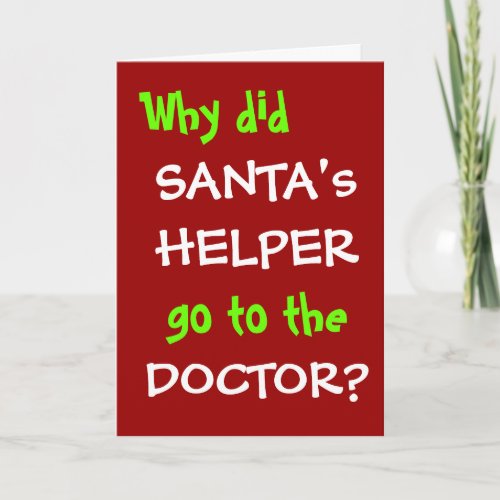 Funny Christmas Doctor Joke _ Santa Pun Holiday Card