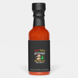 Funny Christmas Dog Attitude Holiday Hot Sauces