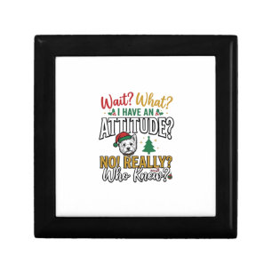Funny Christmas Dog Attitude Quote Vintage Shirt D Gift Box