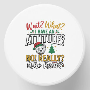 Funny Christmas Dog Attitude Quote Vintage Shirt D Mini Candle Favors
