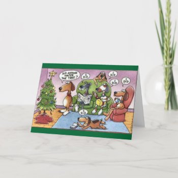 Funny Christmas Dog Card by Cards_Galore at Zazzle