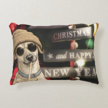 Funny Christmas Dog Drinking Bubble Tea