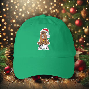 Funny Christmas Dog Singing “Fa La La”  Hat