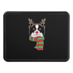 Funny Christmas Dog Xmas Reindeer Border Collie Ho Hitch Cover