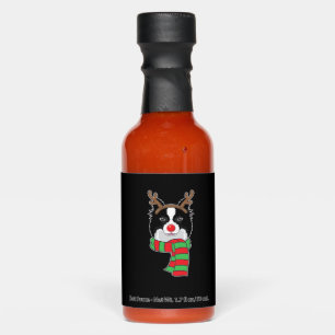 Funny Christmas Dog Xmas Reindeer Border Collie Ho Hot Sauces