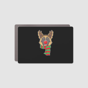 Funny Christmas Dog Xmas Reindeer German Shepherd Car Magnet