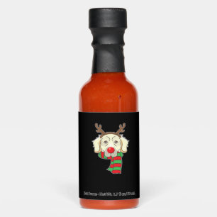 Funny Christmas Dog Xmas Reindeer Golden Retriever Hot Sauces