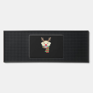 Funny Christmas Dog Xmas Reindeer Labrador Holiday Bar Mat