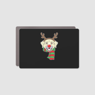 Funny Christmas Dog Xmas Reindeer Labrador Holiday Car Magnet