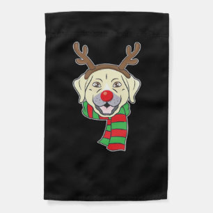 Funny Christmas Dog Xmas Reindeer Labrador Holiday Garden Flag