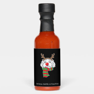 Funny Christmas Dog Xmas Reindeer Maltese Dog Holi Hot Sauces