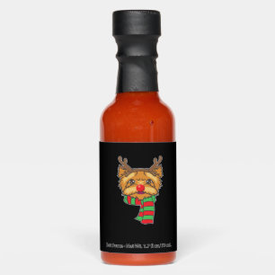 Funny Christmas Dog Xmas Reindeer Yorkshire Holida Hot Sauces