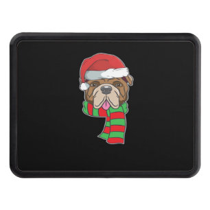 Funny Christmas Dog Xmas Santa Bulldog Holiday Gif Hitch Cover