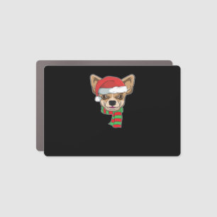 Funny Christmas Dog Xmas Santa Chihuahua Holiday G Car Magnet