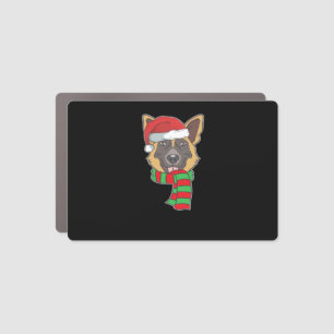 Funny Christmas Dog Xmas Santa German Shepherd Hol Car Magnet