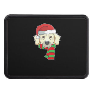 Funny Christmas Dog Xmas Santa Golden Retriever Ho Hitch Cover