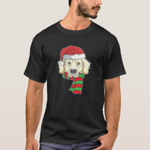 Funny Christmas Dog Xmas Santa Golden Retriever Ho T-Shirt