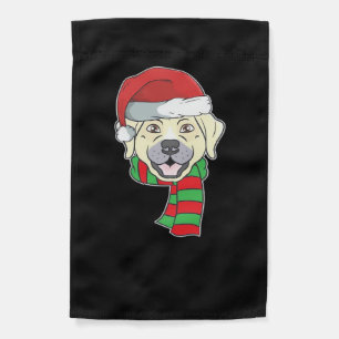 Funny Christmas Dog Xmas Santa Labrador Holiday Gi Garden Flag