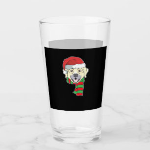 Funny Christmas Dog Xmas Santa Labrador Holiday Gi Glass