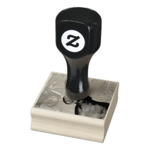 Funny christmas donkey with christmas hat rubber stamp