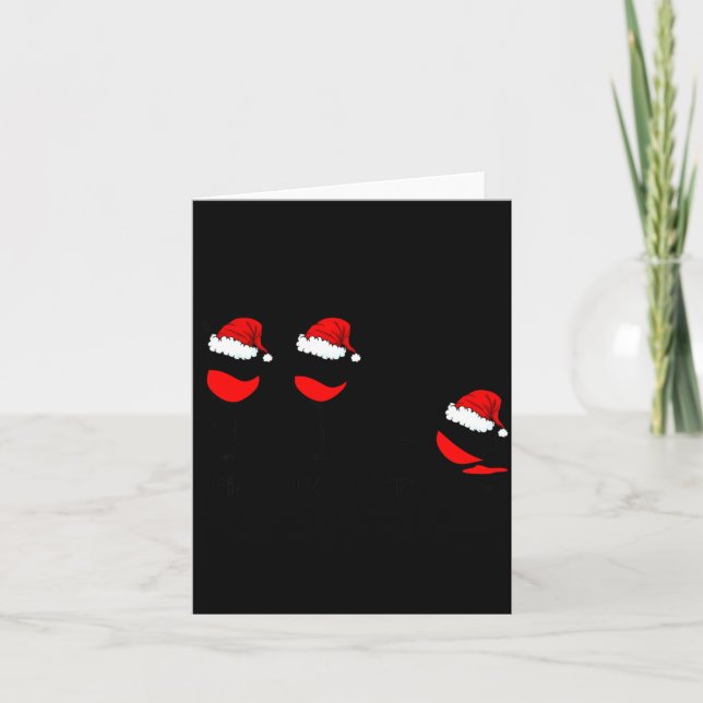 Funny Christmas Drink Drank Drunk Xmas Holiday  Card (Front)