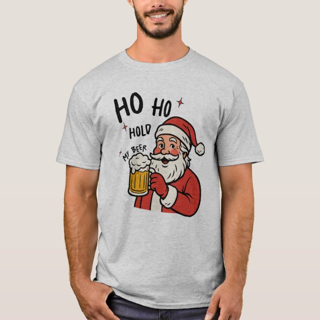 Funny Christmas Drinking  T-Shirt (Front)
