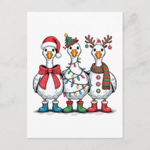 Funny Christmas Duck T-Shirt Cool Holiday Duck Invitation Postcard