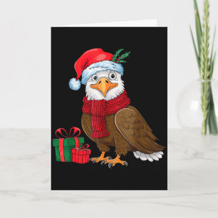 Funny Christmas Eagle Patriotic Bald Eagle With Sa Card