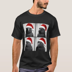 Funny Christmas Eclectus Parrot Santa Photo Booth  T-Shirt