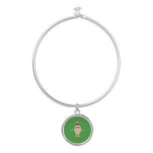 Funny Christmas Egg Bangle Bracelet