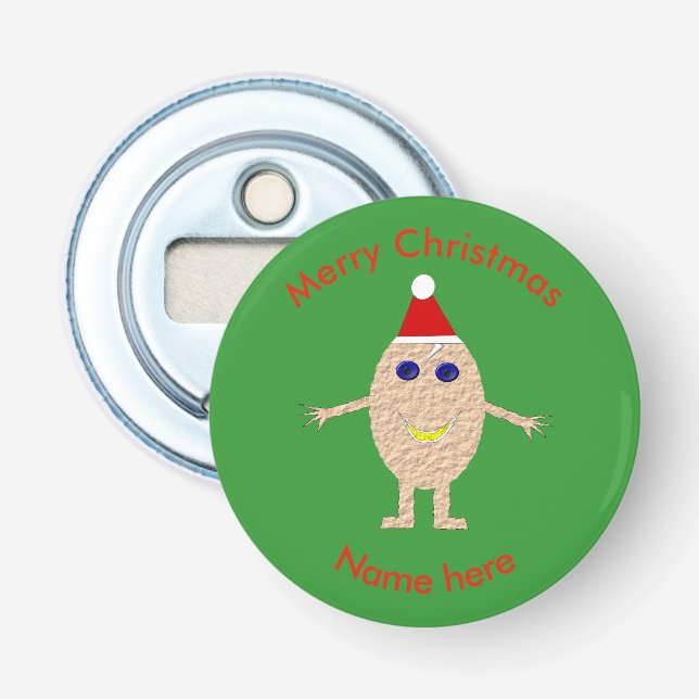 Funny Christmas Egg Bottle Opener (Front)