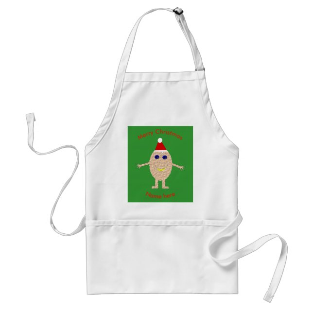 Funny Christmas Egg Cooking Apron (Front)