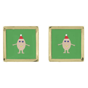 Funny Christmas Egg Cufflinks
