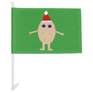 Funny Christmas Egg Custom Car Flag