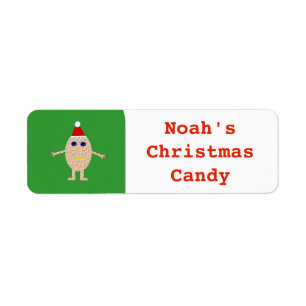 Funny Christmas Egg Custom Food Label