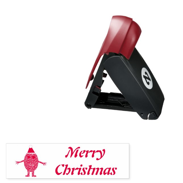 Funny Christmas Egg Custom Ink Stamp (Open with Design)
