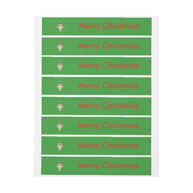 Funny Christmas Egg Custom Labels (Sheet)