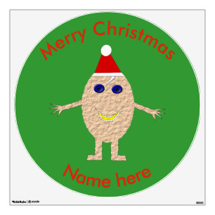 Funny Christmas Egg Custom Wall Decal