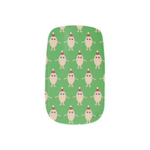 Funny Christmas Egg False Nails Minx Nail Wraps