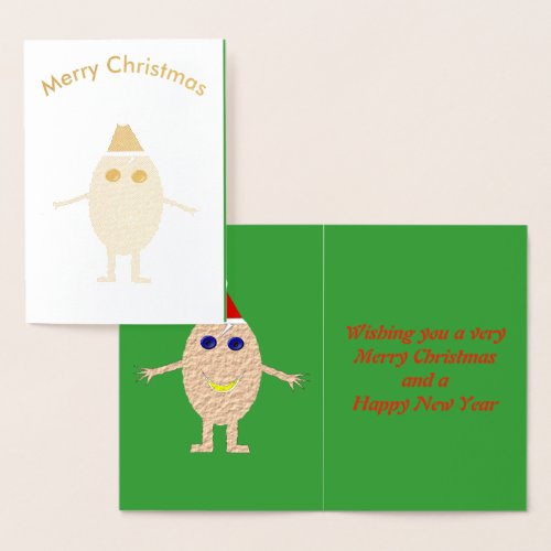 Funny Christmas Egg Foil Card