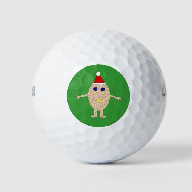 Funny Christmas Egg Golf Ball (Front)