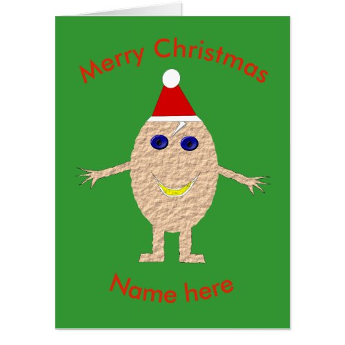 Funny Christmas Egg Huge Custom Card